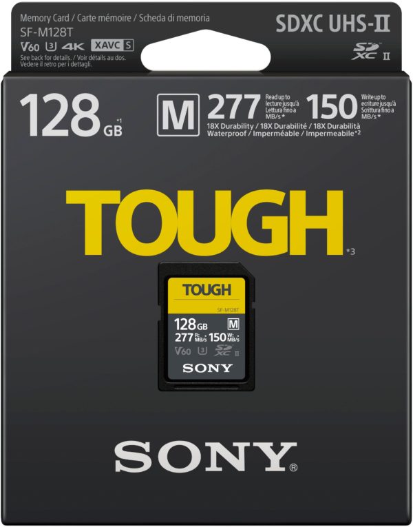 Sony 128GB 150 mbs SF-M Tough Series UHS-II SDXC Memory Card