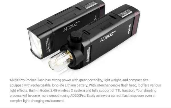 Godox AD 200 pro  Wireless Flash light price in bangladesh - Image 2