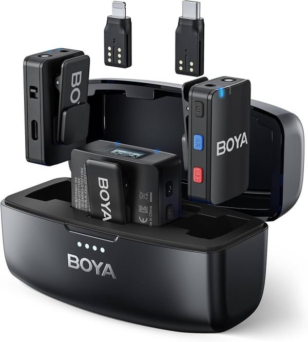 BOYA MIC Microphone Wireless 3-in-1 Solution With On-Board Recording