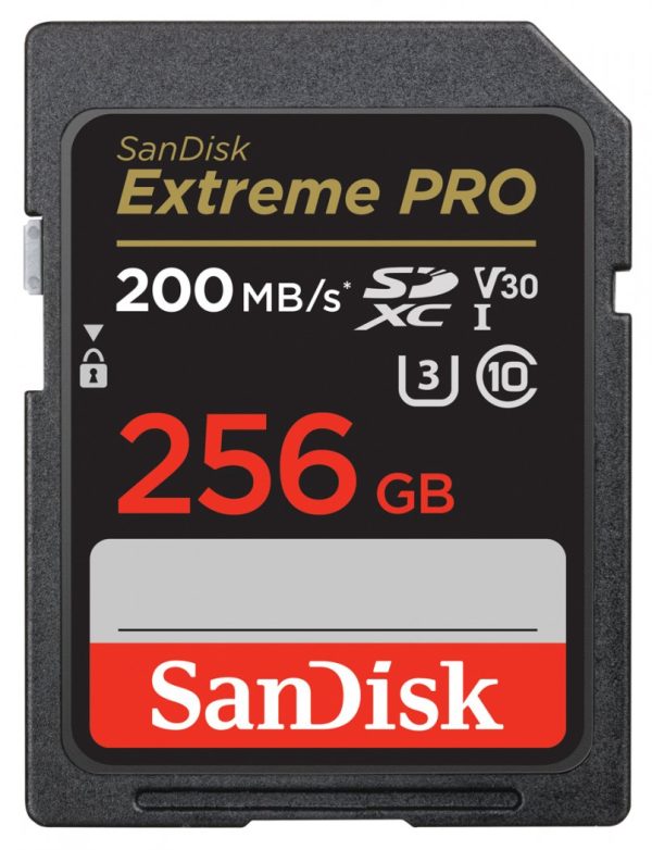 SanDisk SDXC Extreme Pro 256GB 200MB/s V30 UHS- I Memory Card