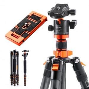 K&F Concept KF09-093V2 Carbon Fiber Professional Tripod with 360 Degree Ball Head K&F Tripod price in dhaka tripod best price in dhaka kf carbon faiber tripod price