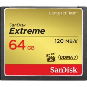 SanDisk CF 64GB Extreme CompactFlash Memory Card 120Mbs