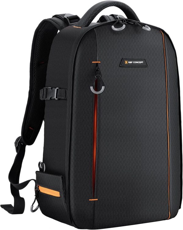 Camera Backpack 18L Nature Wander 05(Black Orange) kf camera bag pack price in dhaka kf dslr camera bag camera bag price now dslr camera bag pack price in dhaka kf camera bag pack