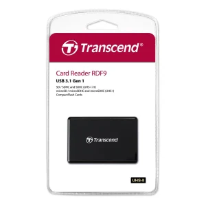 Transcend TS-RDF9K2 USB 3.1 Gen 1 Gen1 All-In-1 UHS-II Multi Card Reader Black